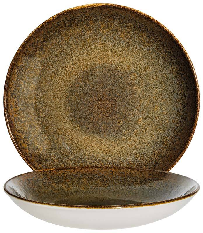 Bonna Ore Tierra Bloom Assiette creuse 23cm, 100cl marron - 6 pièces Bonna Ore Tierra Bloom Assiette creuse 23cm, 100cl marron - 6 pièces