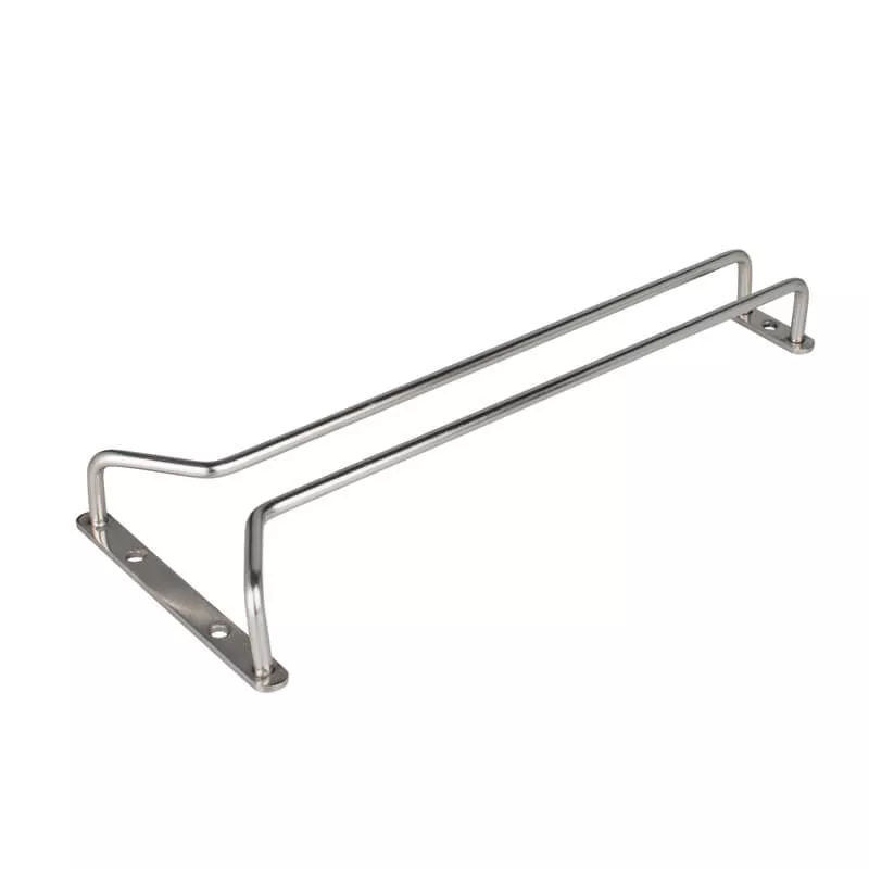 Rail porte-verres en acier inoxydable (diverses longueurs) Rail porte-verres en acier inoxydable (diverses longueurs)