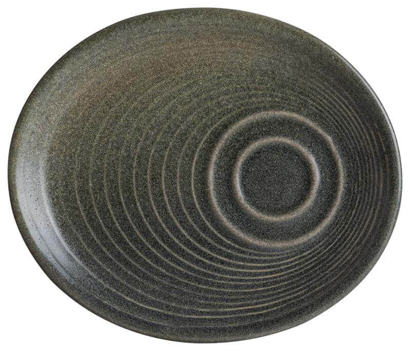 Bonna Hornfels Ripple Soucoupe 20x17cm gris - 12 pièces Bonna Hornfels Ripple Soucoupe 20x17cm gris - 12 pièces