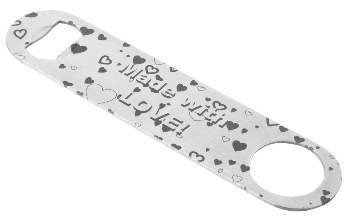 Ouvre-bouteille/Speed opener, acier inoxydable - Edition : Made with love Ouvre-bouteille/Speed opener, acier inoxydable - Edition : Made with love