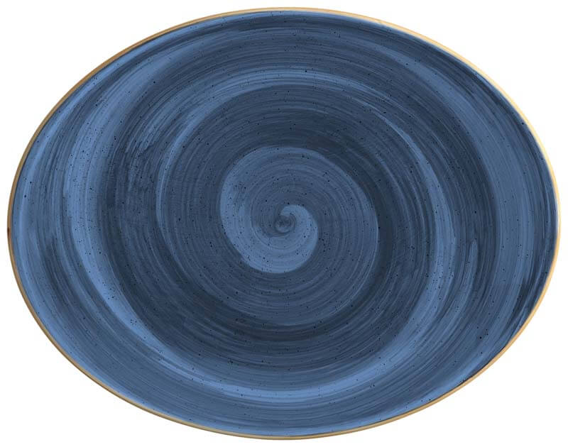 Bonna Aura Dusk Moove Plateau ovale 31x24cm bleu - 6 pièces Bonna Aura Dusk Moove Plateau ovale 31x24cm bleu - 6 pièces