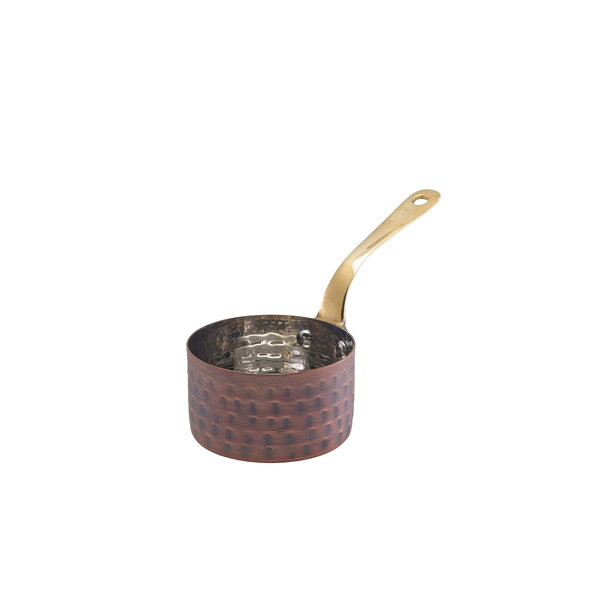 Mini-casserole à sauce, acier inoxydable couleur cuivre antique - 7,8 x 4,5 cm (6 pièces)