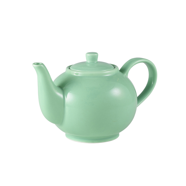 Théière en porcelaine verte - 450 ml (6 pcs)