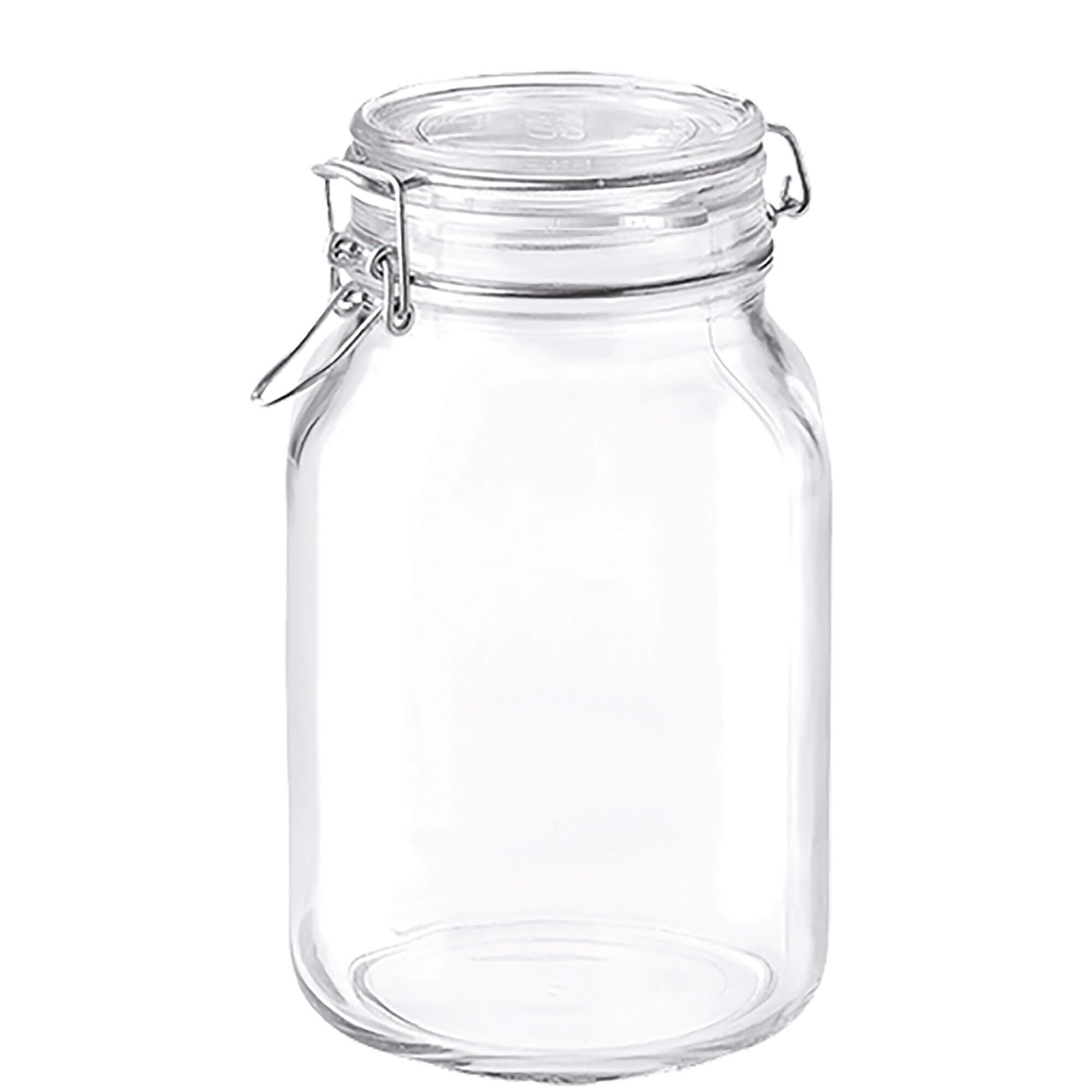 Bocal en verre avec couvercle métallique / Bocal de conservation Fido carré - 2000 ml Bocal en verre avec couvercle métallique / Bocal de conservation Fido carré - 2000 ml