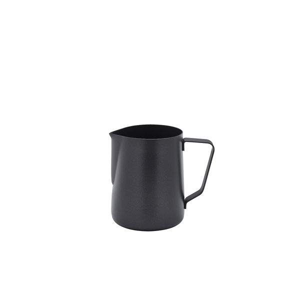 Pot à lait en acier inoxydable noir, antiadhésif - 340 ml