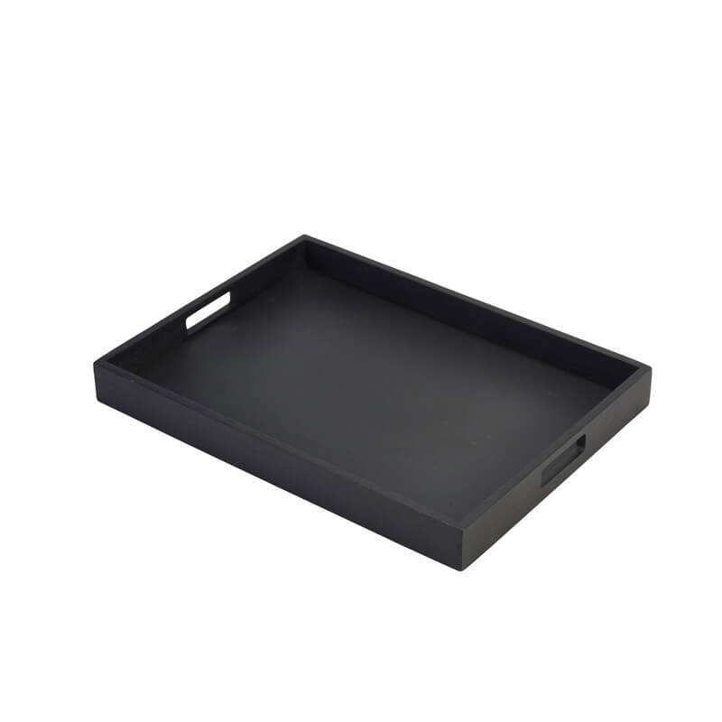 Plateau de service, bois d'acacia noir - 44 x 32 x 4,5 cm Plateau de service, bois d'acacia noir - 44 x 32 x 4,5 cm