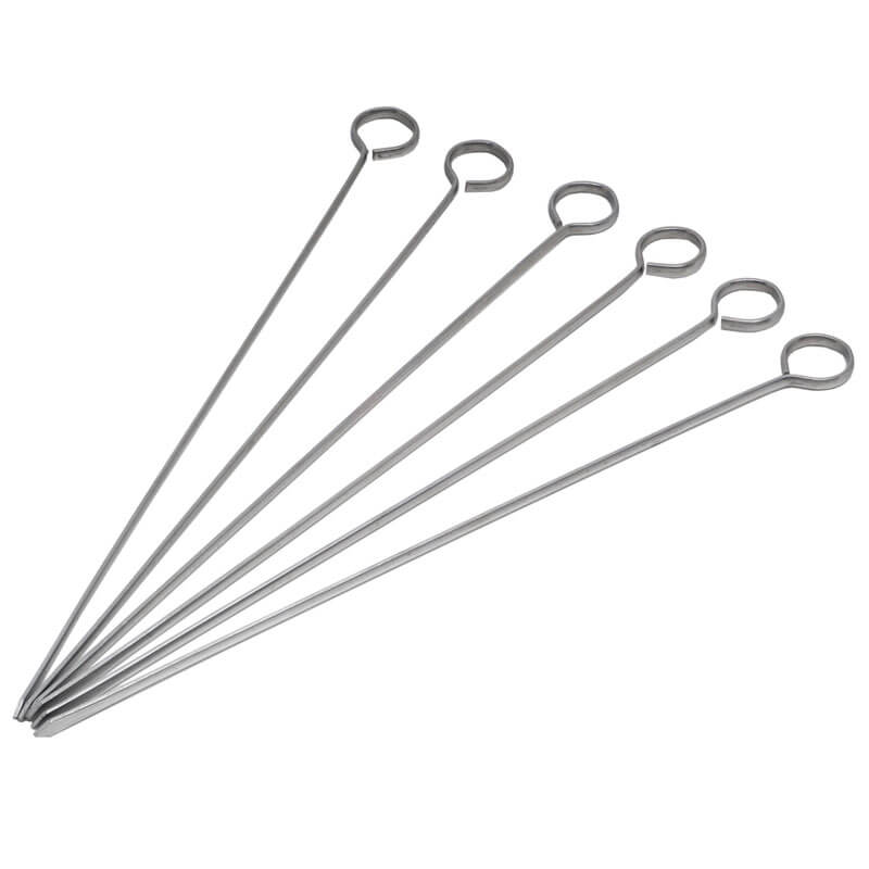 Brochettes en acier inoxydable - 30,5 cm (6 pcs)