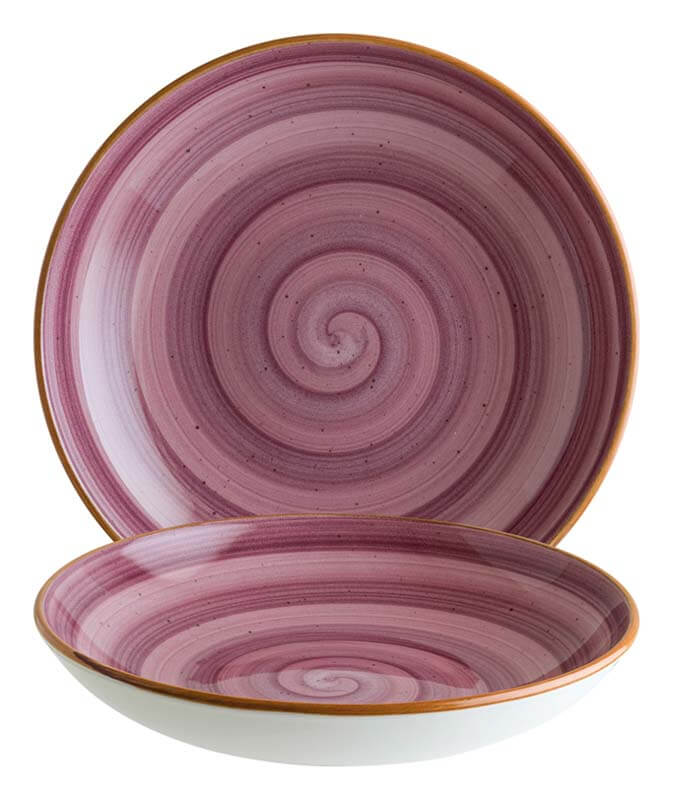 Bonna Aura Blackberry Bloom Assiette creuse 25cm violet - 6 pièces Bonna Aura Blackberry Bloom Assiette creuse 25cm violet - 6 pièces