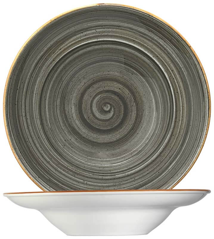Bonna Aura Space Assiette à pâtes Gourmet 27cm grise - 6 pièces Bonna Aura Space Assiette à pâtes Gourmet 27cm grise - 6 pièces