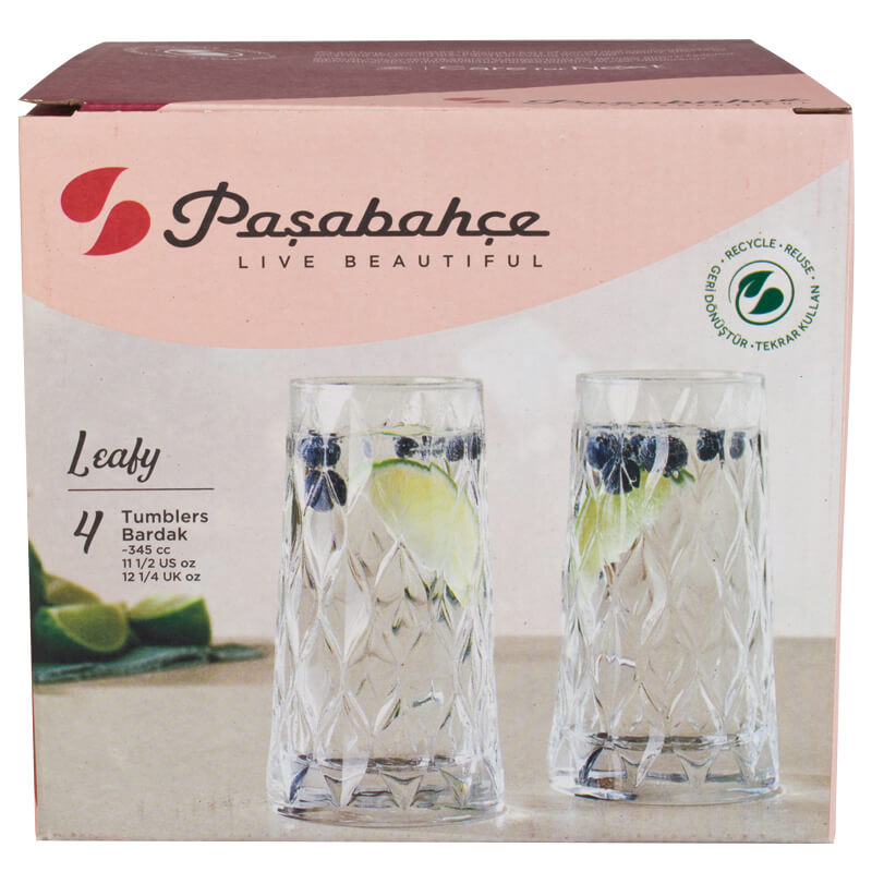 Verre à long drink Leafy, Pasabahce - 345ml (4 pcs.)