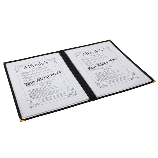 Porte-menu transparent, style américain, A4 - 2 feuilles / 4 pages