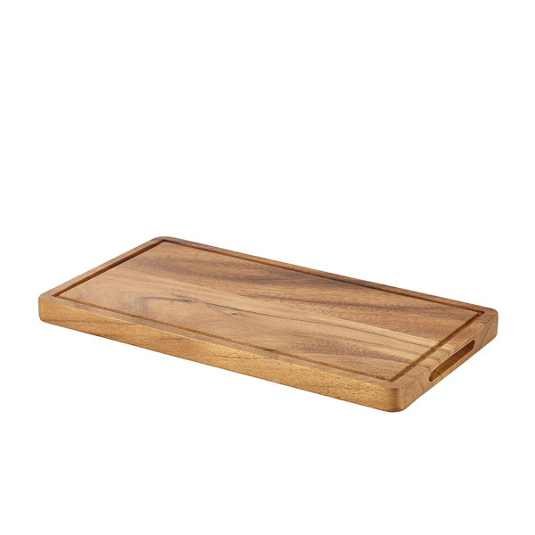 Planche en bois / planche de service en bois d'acacia - 32,5x17,5x2cm (GN 1/3)
