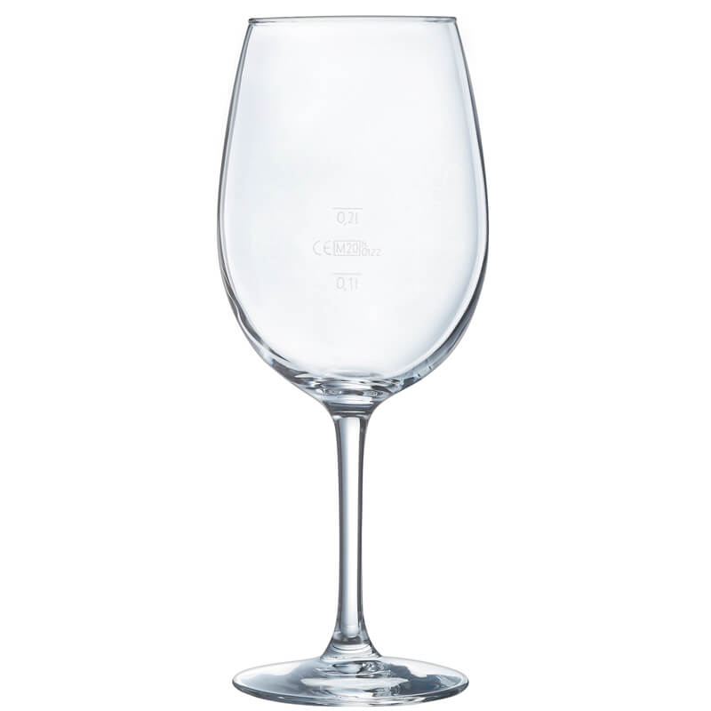 Verre à vin Vina, Arcoroc - 480 ml, 0,1+0,2 l repère (18 pièces)