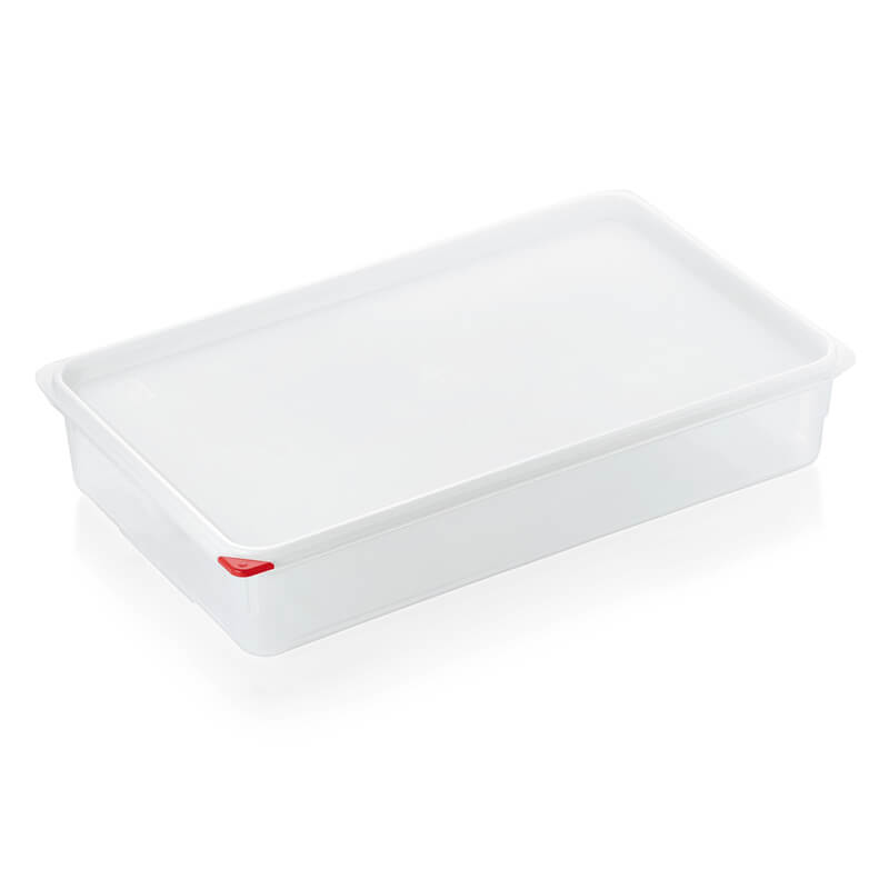 Récipient de conservation GN 1/1 avec couvercle, PP - 13,7 l / H 10 cm (1 pièce) Récipient de conservation GN 1/1 avec couvercle, PP - 13,7 l / H 10 cm (1 pièce)