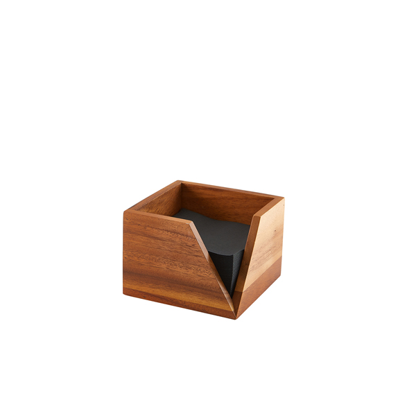 Porte-serviettes, bois d'acacia - 14 x 14 x 10 cm Porte-serviettes, bois d'acacia - 14 x 14 x 10 cm