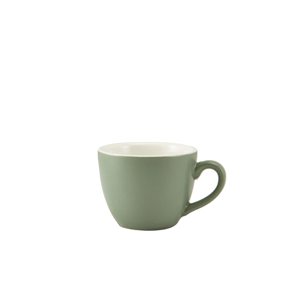 Tasse à espresso en porcelaine mate vert sauge – 90 ml (6 pcs)