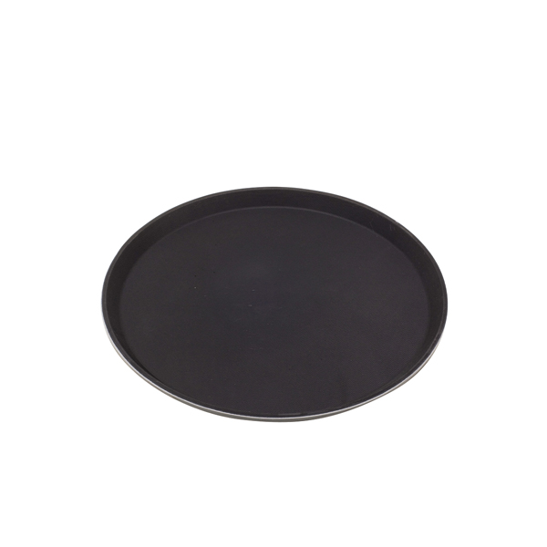 Plateau antidérapant, fibre de verre noir - 40,6 cm