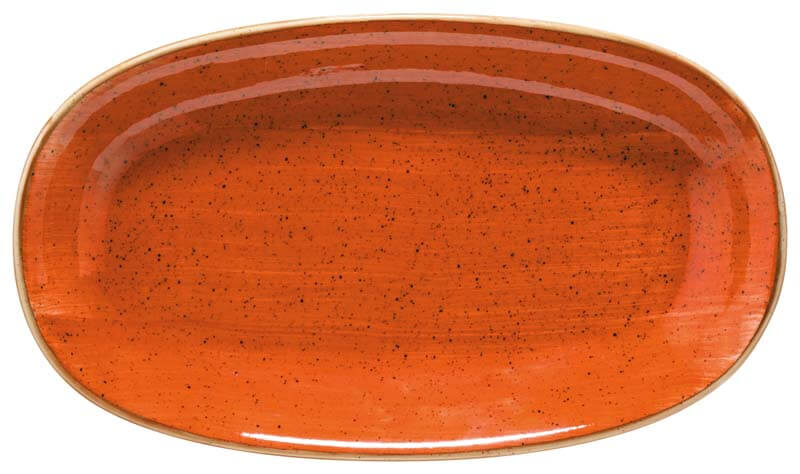 Bonna Aura Terracotta Assiette Gourmet ovale 24x14cm orange - 12 pièces Bonna Aura Terracotta Assiette Gourmet ovale 24x14cm orange - 12 pièces