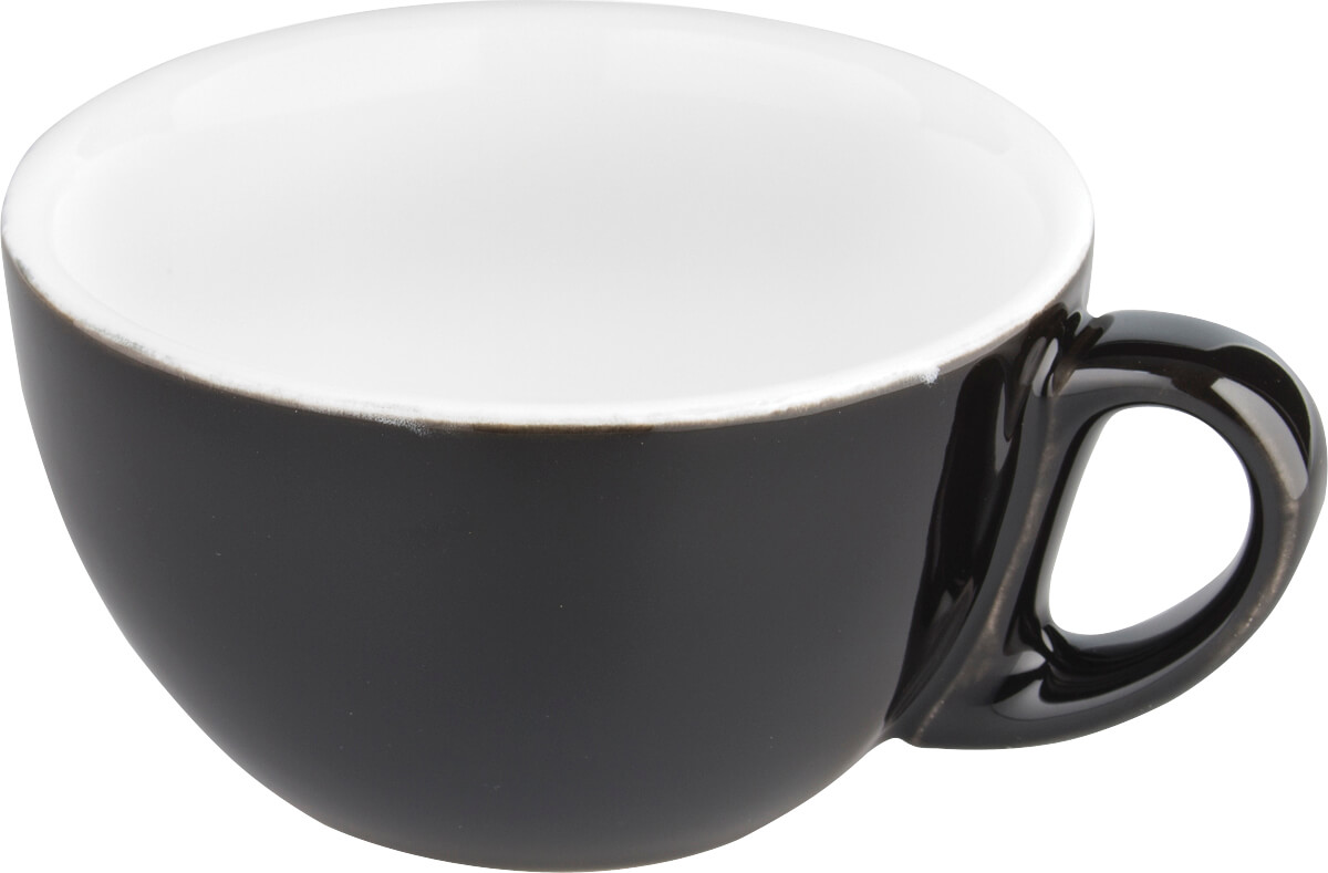 Tasse à cappuccino Italia Black, noir et blanc - 200ml (1 pce) Tasse à cappuccino Italia Black, noir et blanc - 200ml (1 pce)