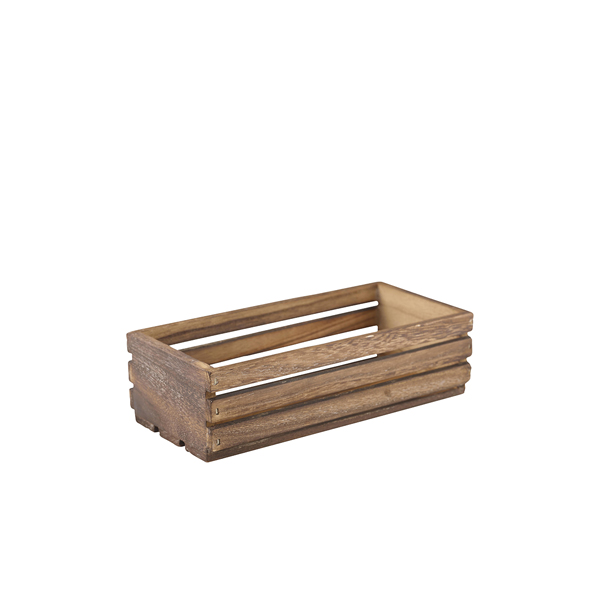 Caisse en bois rustique - 25 x 12 x 7,5 cm