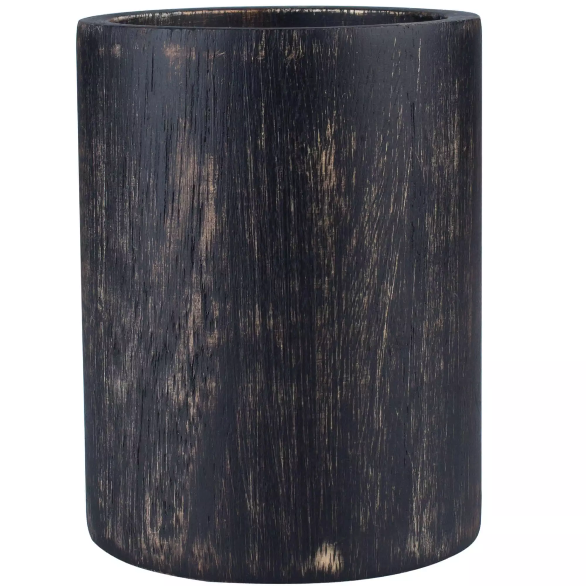 Porte-couverts en bois d'acacia noir/lavé - 10x13,2cm Porte-couverts en bois d'acacia noir/lavé - 10x13,2cm