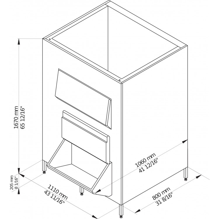 Conteneur Brema BIN 550V DS Conteneur Brema BIN 550V DS
