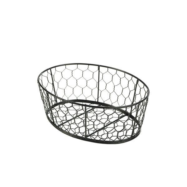 Panier en fil métallique / panier de service noir - 24 x 18 x 8,5 cm (6 pièces) Panier en fil métallique / panier de service noir - 24 x 18 x 8,5 cm (6 pièces)
