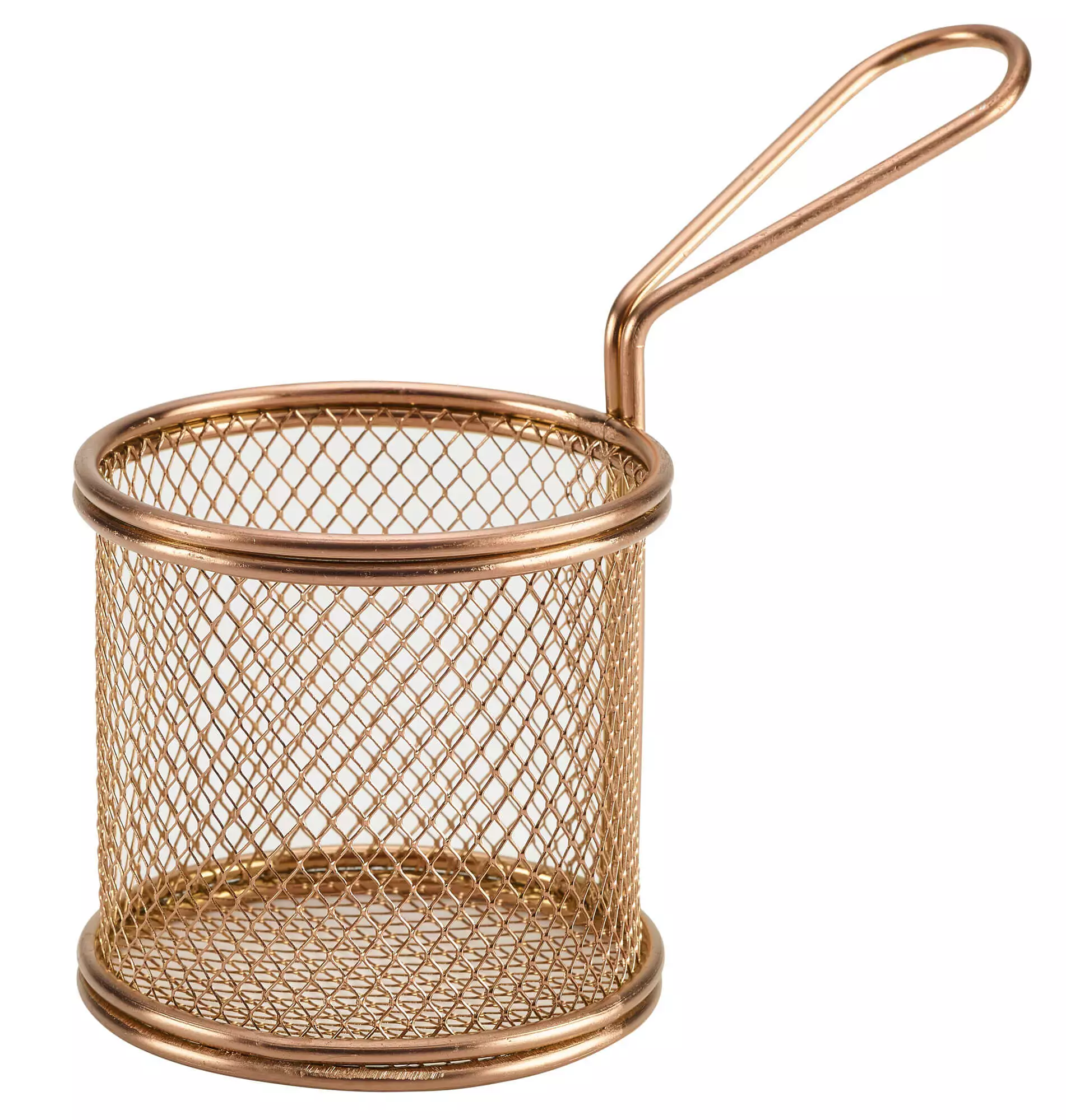 Corbeille de service ronde, acier inoxydable cuivré- 9,3x9cm Corbeille de service ronde, acier inoxydable cuivré- 9,3x9cm