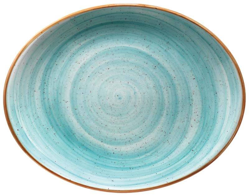 Bonna Aura Aqua Moove Plateau ovale 31x24cm turquoise - 6 pièces Bonna Aura Aqua Moove Plateau ovale 31x24cm turquoise - 6 pièces