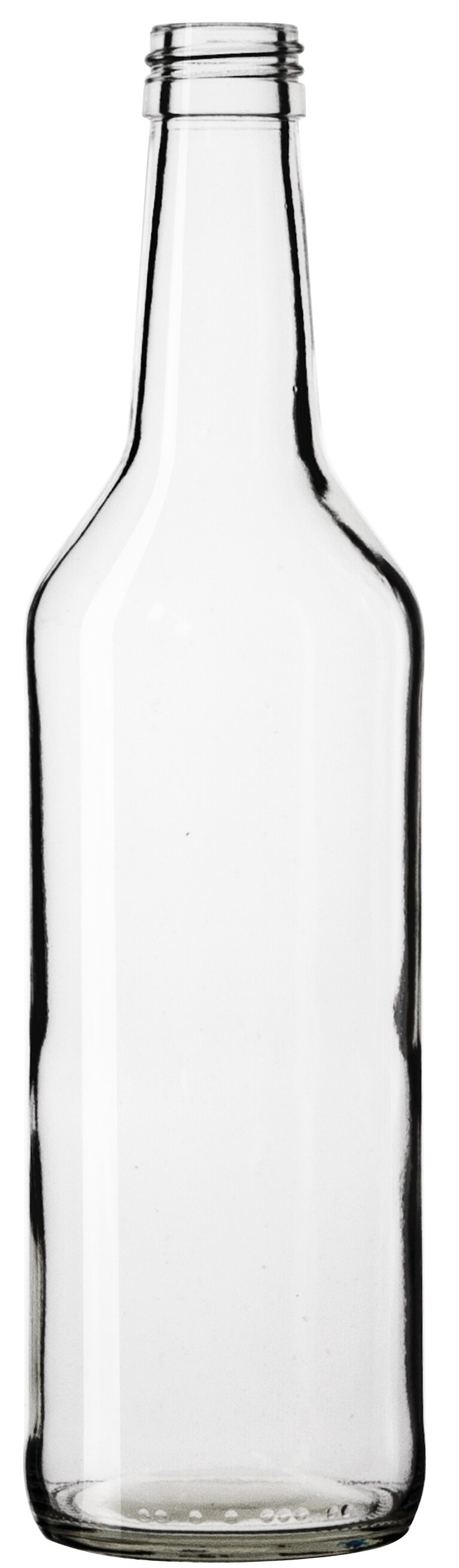 Bouteille en verre à col droit claire - 500ml
