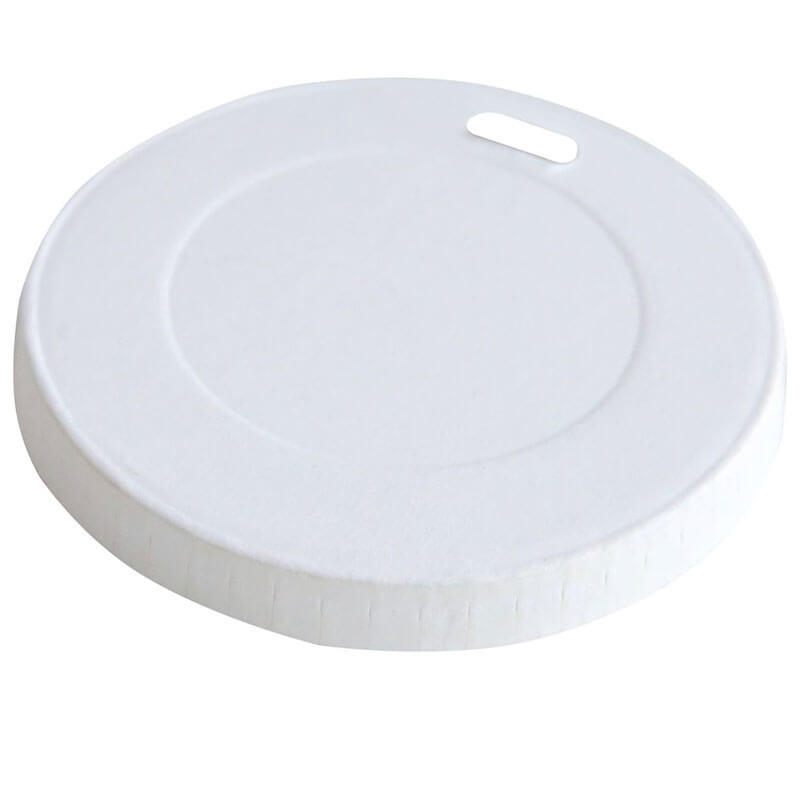 Couvercle plat pour gobelet à café, carton blanc - 9cm (50 pcs) Couvercle plat pour gobelet à café, carton blanc - 9cm (50 pcs)