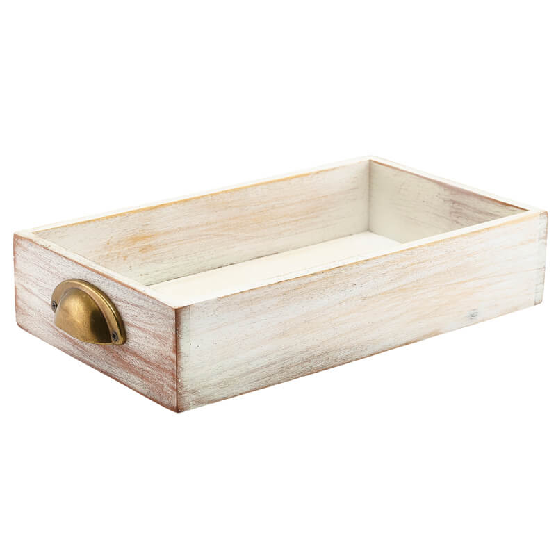 Tiroir de présentation, bois d'acacia, 32,5 x 18,7 x 7 cm (GN 1/3) - blanc Tiroir de présentation, bois d'acacia, 32,5 x 18,7 x 7 cm (GN 1/3) - blanc