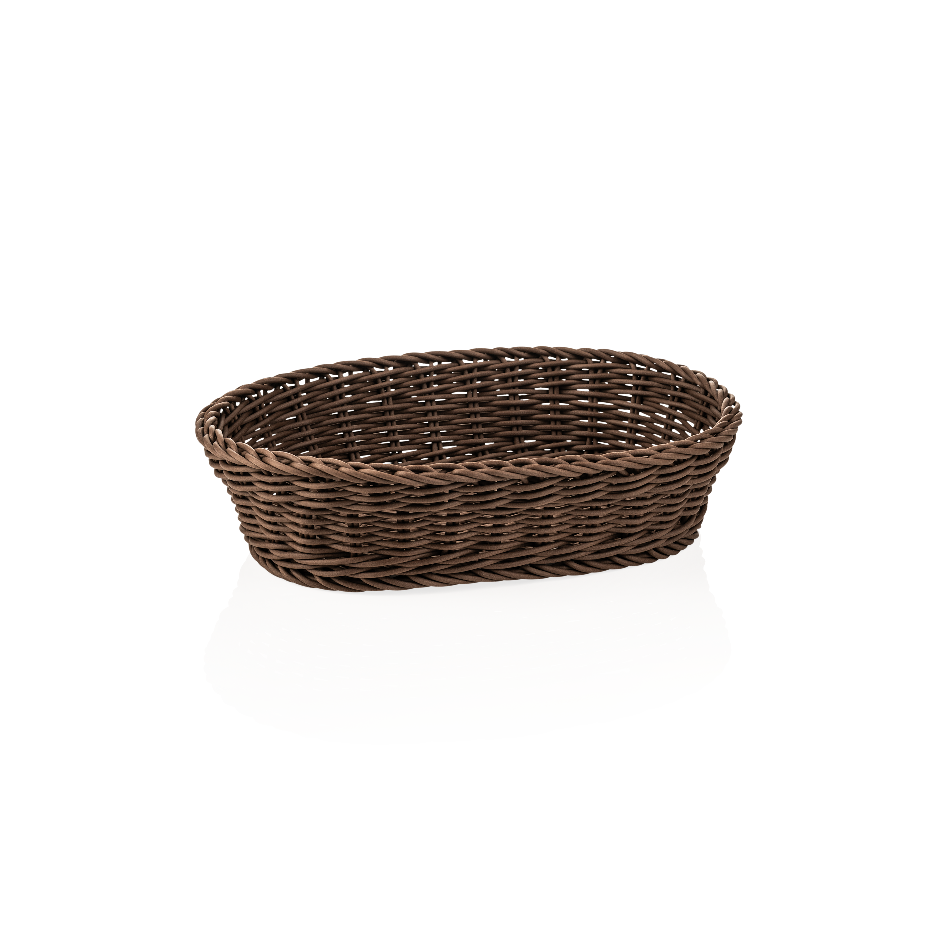 Panier ovale, polypropylène marron - 32x23x7cm