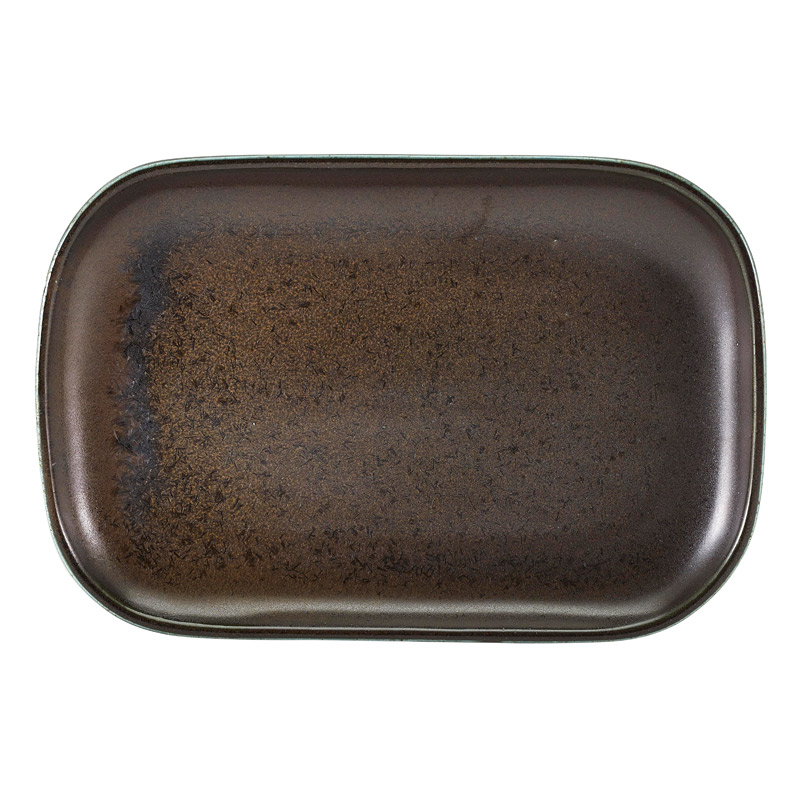 Assiette rectangulaire Terra Cinder Black - 29 x 19,5 cm (6 pcs)