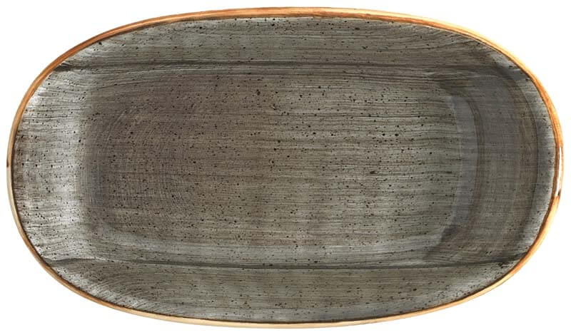 Bonna Aura Space Plateau Gourmet ovale 34x19cm gris - 6 pièces Bonna Aura Space Plateau Gourmet ovale 34x19cm gris - 6 pièces