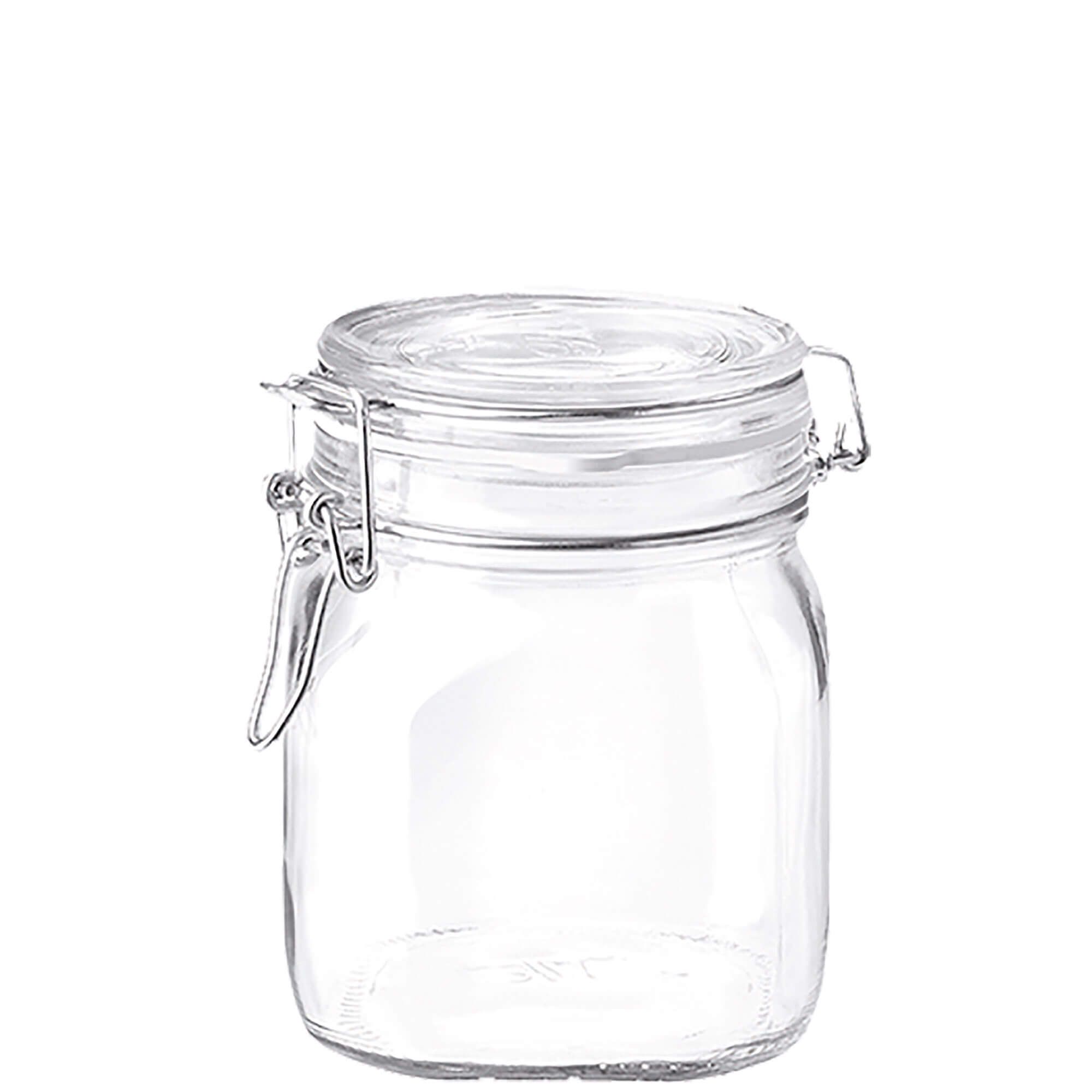 Bocal en verre avec anse métallique / bocal de conservation Fido carré - 750 ml Bocal en verre avec anse métallique / bocal de conservation Fido carré - 750 ml