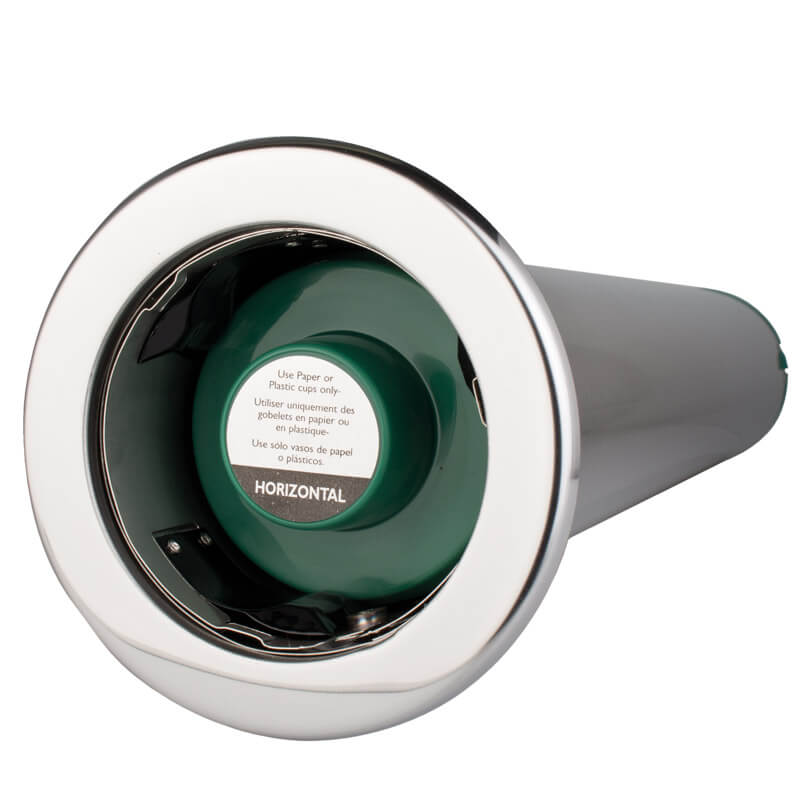 Distributeur de gobelets en acier inoxydable, horizontal - petit (gobelets de 56 à 81 mm)