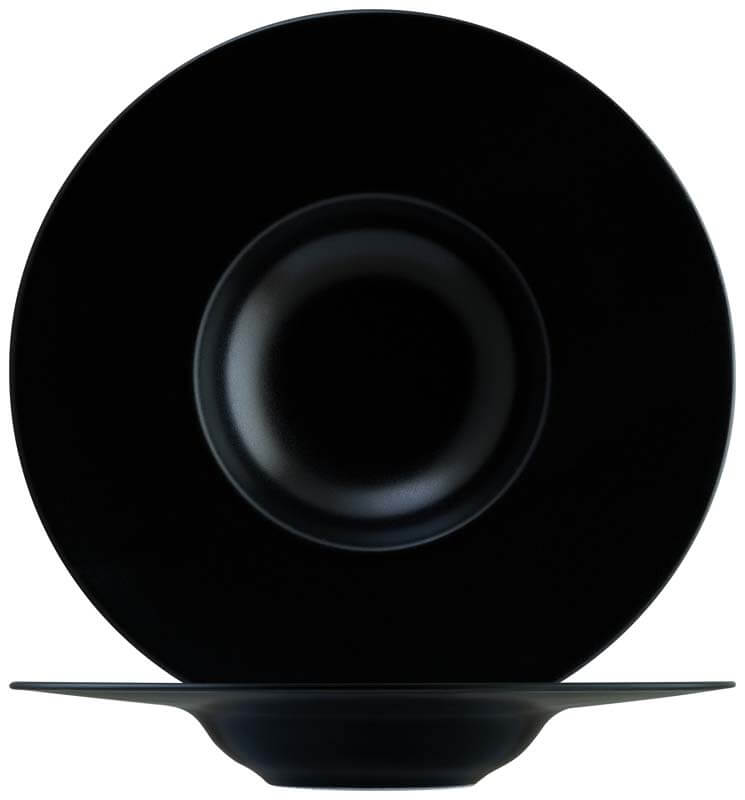 Bonna Notte Neat Assiette à pâtes 30cm noir - 6 pièces Bonna Notte Neat Assiette à pâtes 30cm noir - 6 pièces