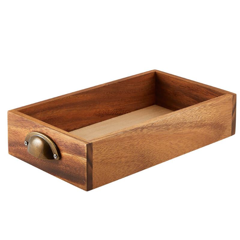 Tiroir de présentation, bois d'acacia, 32,5 x 18,7 x 7 cm (GN 1/3) - naturel