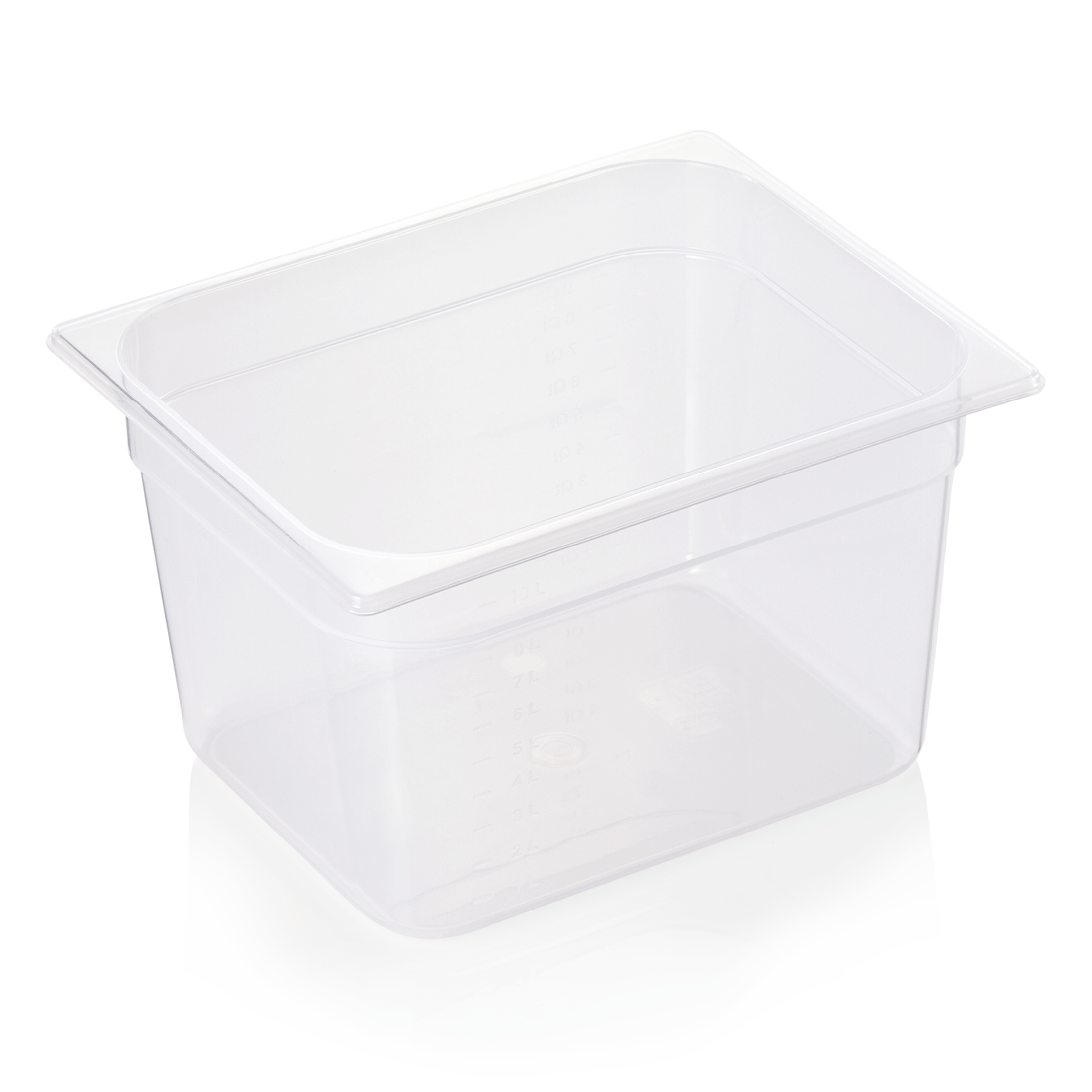 GN 1/2 récipient avec graduation, polypropylène - H 20 cm (série GN 84) GN 1/2 récipient avec graduation, polypropylène - H 20 cm (série GN 84)