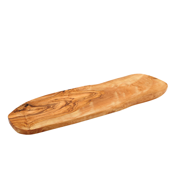 Planche rustique en bois d'olivier - env. 55 x 13 cm
