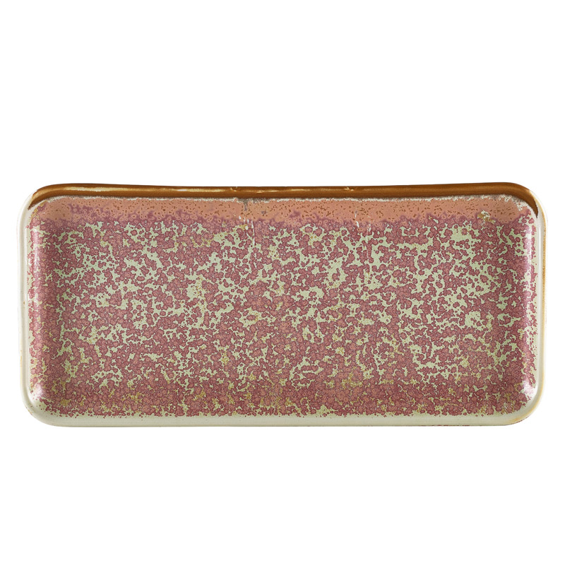 Plaque rectangulaire étroite Terra Rose – 27 × 12,5 cm (6 pcs)