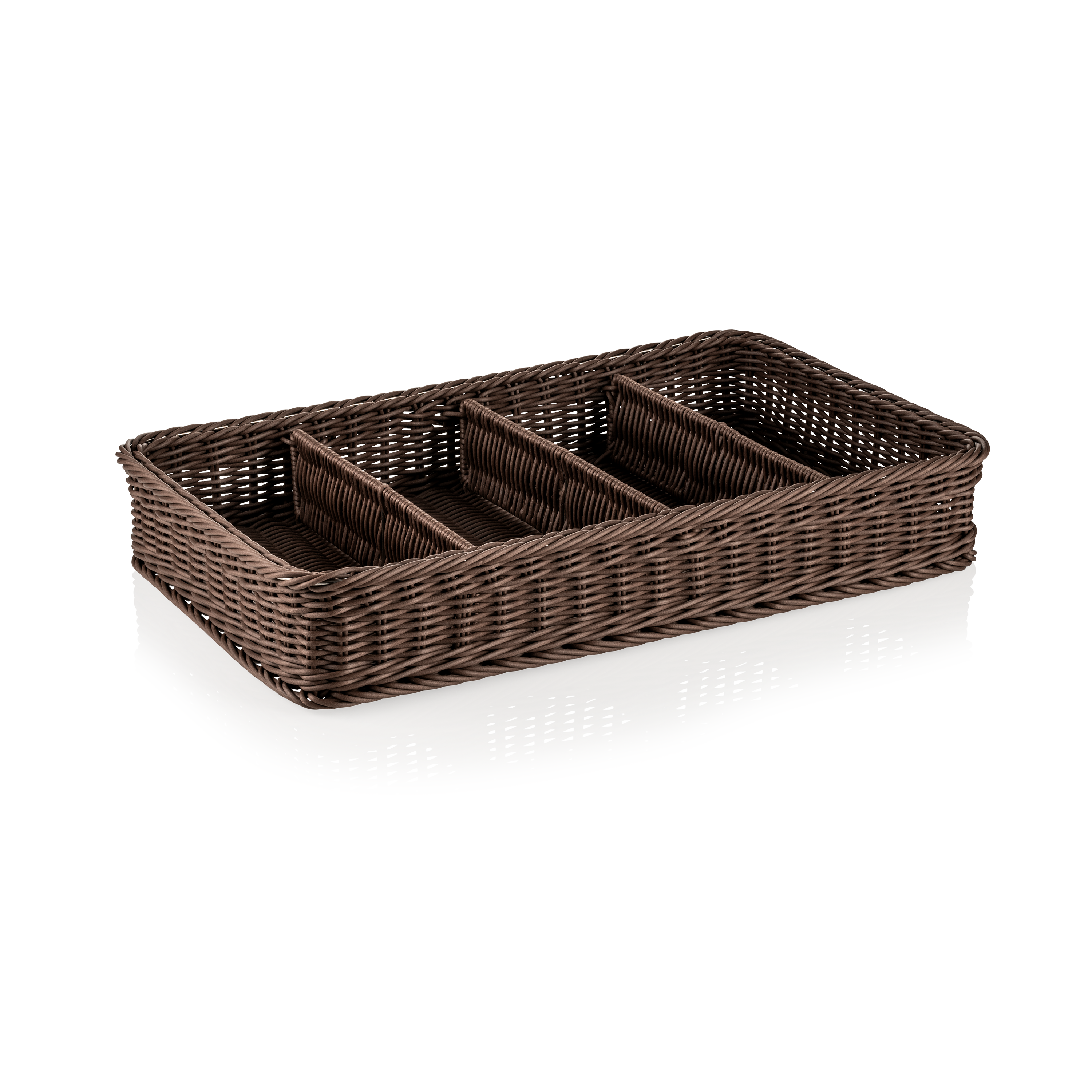 Panier à couverts en polypropylène marron - 53 x 32,5 x 9 cm (GN 1/1) Panier à couverts en polypropylène marron - 53 x 32,5 x 9 cm (GN 1/1)