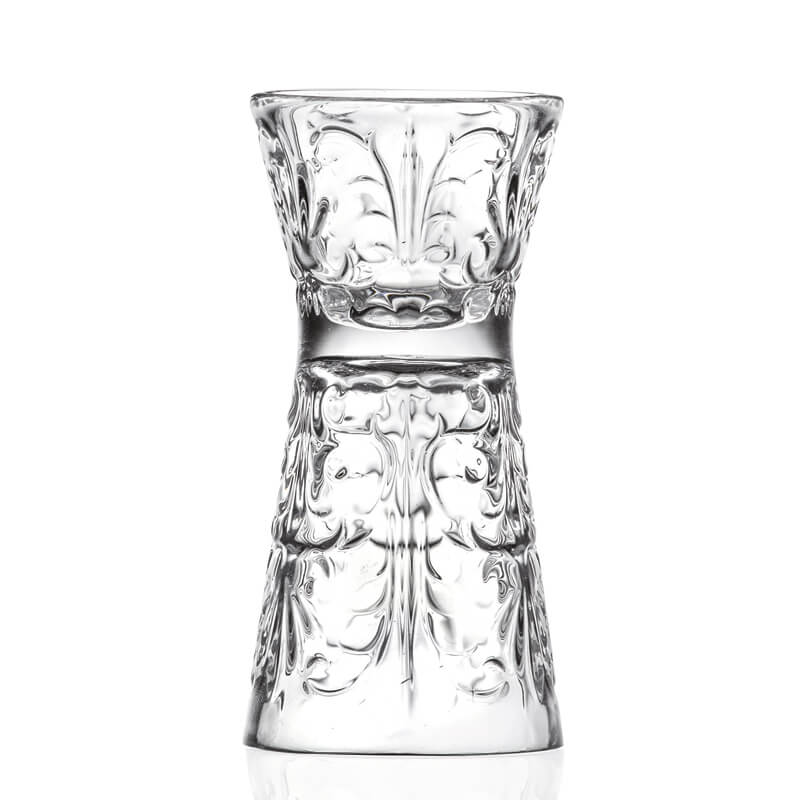 Double mesure de bar / Jigger Tattoo, RCR - verre cristal (30/60ml)