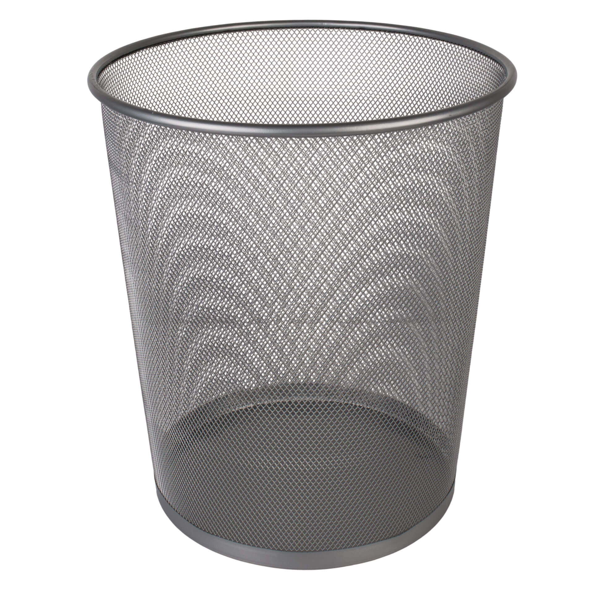 Corbeille à papier en métal, 18 l - couleur argent