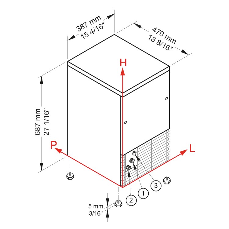Machine à glaçons Brema série CB 249A HC B-QUBE DP - cubes (29 kg) Machine à glaçons Brema série CB 249A HC B-QUBE DP - cubes (29 kg)