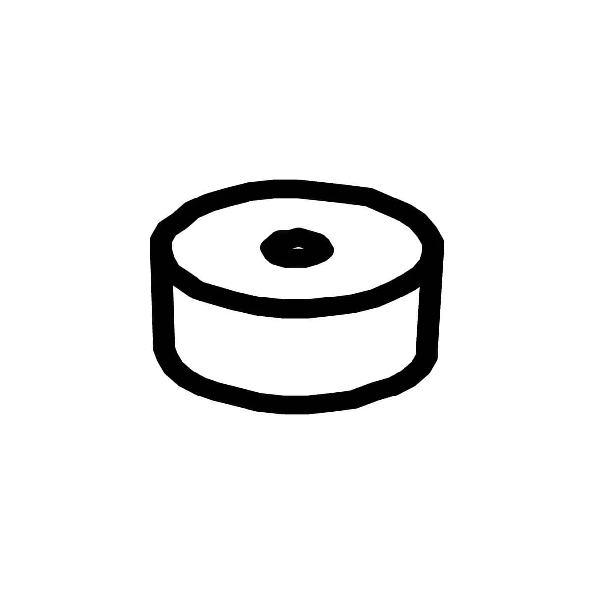 Pied en caoutchouc 22 x 10 - Santos #10 (10907) Pied en caoutchouc 22 x 10 - Santos #10 (10907)