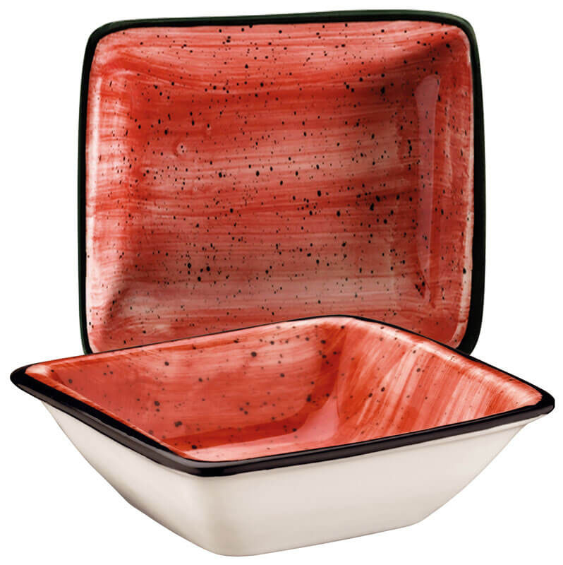 Bonna Aura Passion Moove plat 19x17cm rouge - 12 pièces Bonna Aura Passion Moove plat 19x17cm rouge - 12 pièces