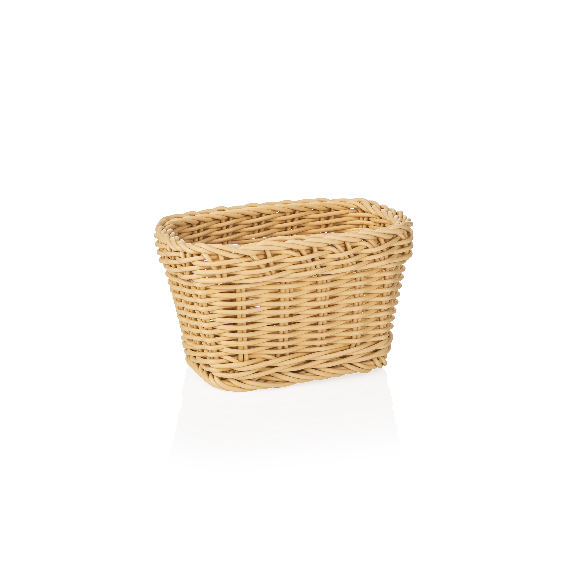 Panier en polypropylène beige clair - 17x11x9cm Panier en polypropylène beige clair - 17x11x9cm