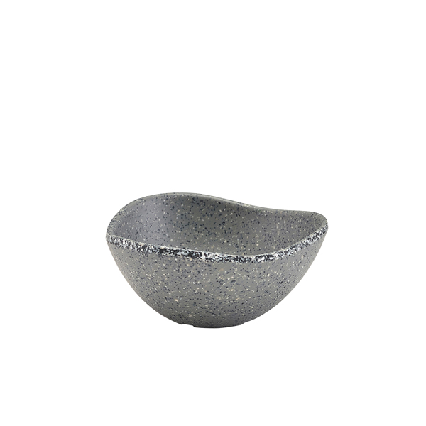 Bol triangulaire, mélamine, aspect granit gris - 100 ml / 8,5 cm (24 pièces)